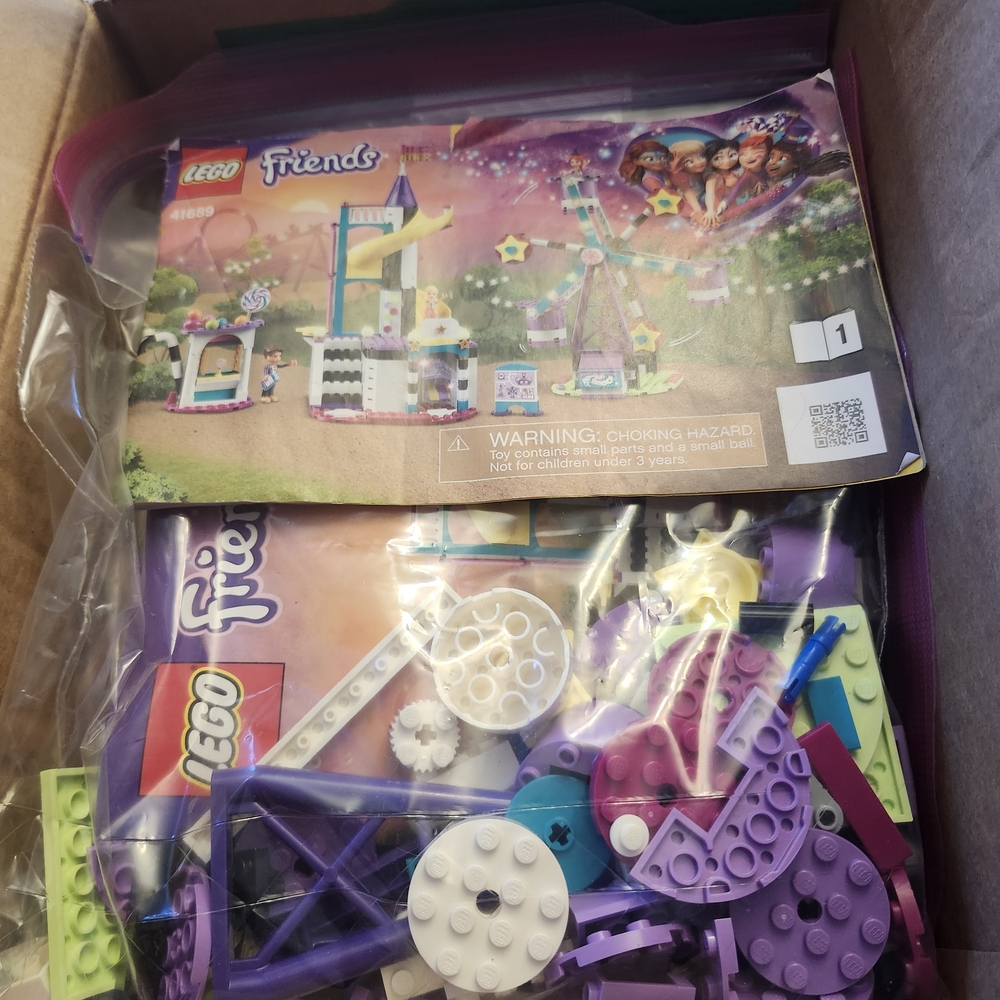 LEGO Friends Amusement Park Set - Purple, White, and Green